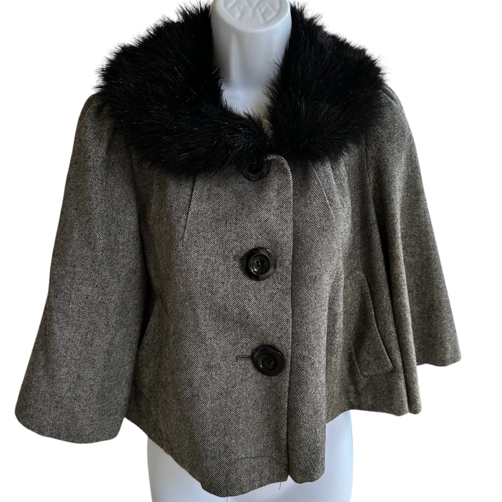 Forever 21 Coat with Black Fur Collar